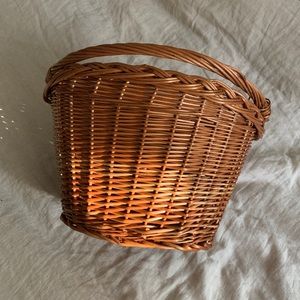 Gorgeous wooden bike front basket